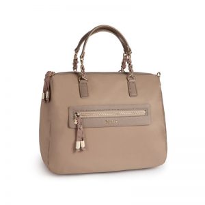 Tous – Bowling Bag Tessuto Brunock Chain Beige