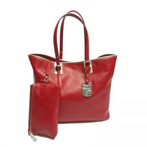 Longchamp – Tote Bag Lg Pelle + Pochette Lm Cuir Red