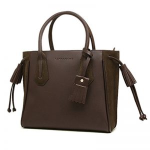 Longchamp – Borsa a Mano Pelle Penelope Ebano