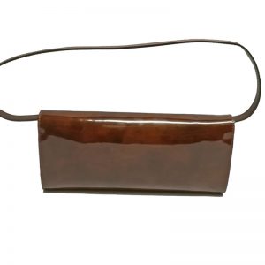 Longchamp – Clutch Bag Pelle Roseau Box Legno