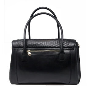 Pourchet – Tote Bag Pelle Victoria Nero